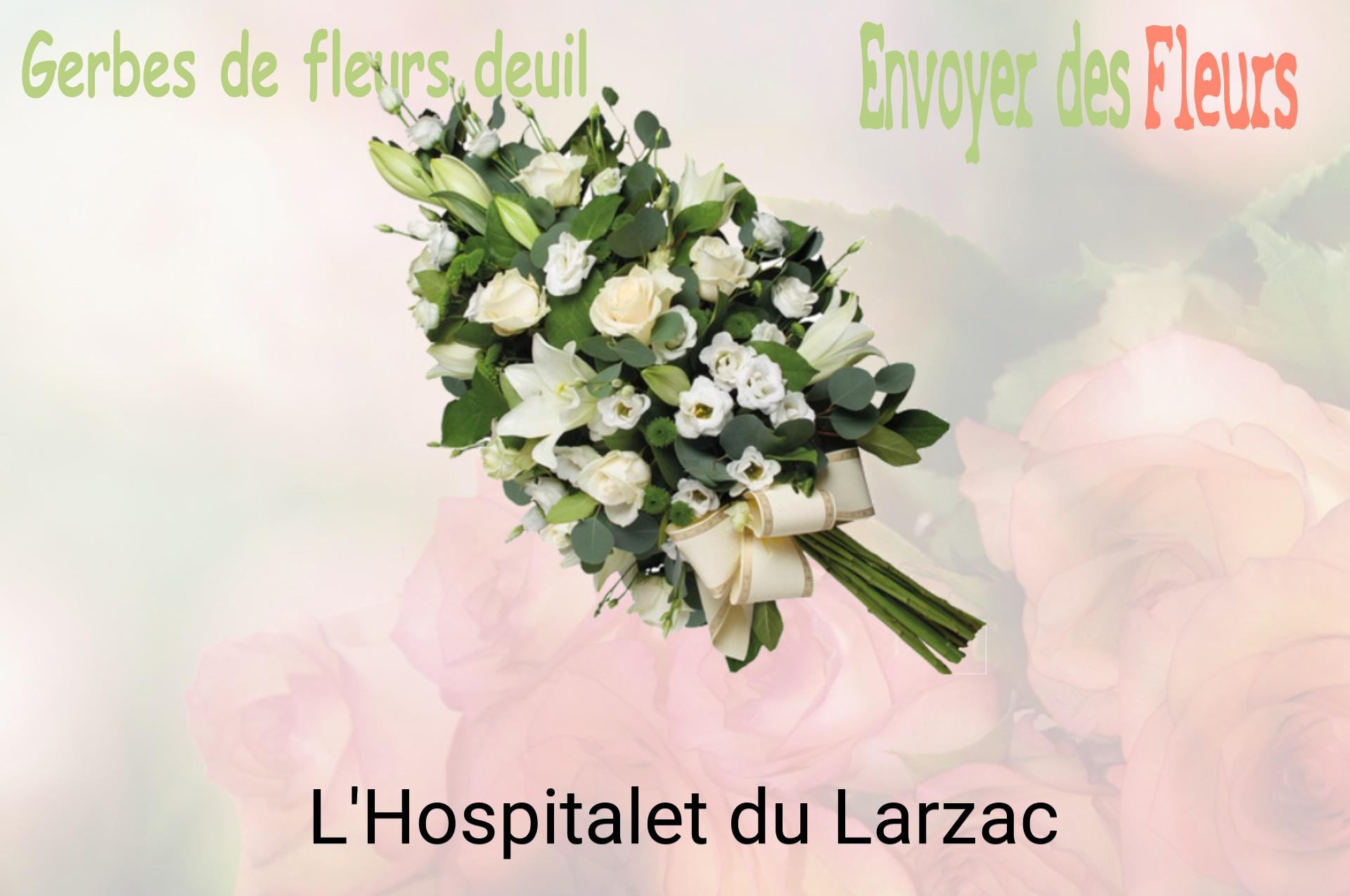 Gerbe de fleurs de deuil livrée à L'Hospitalet-du-Larzac
